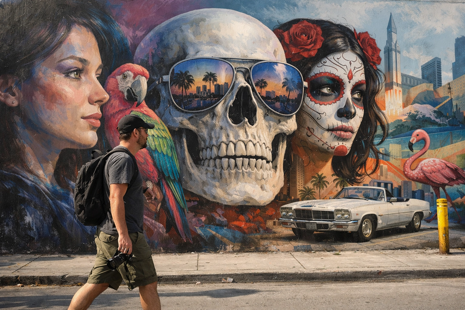 Vibrant street art murals in the Wynwood Art District, a must for Wynwood photography and local culture.