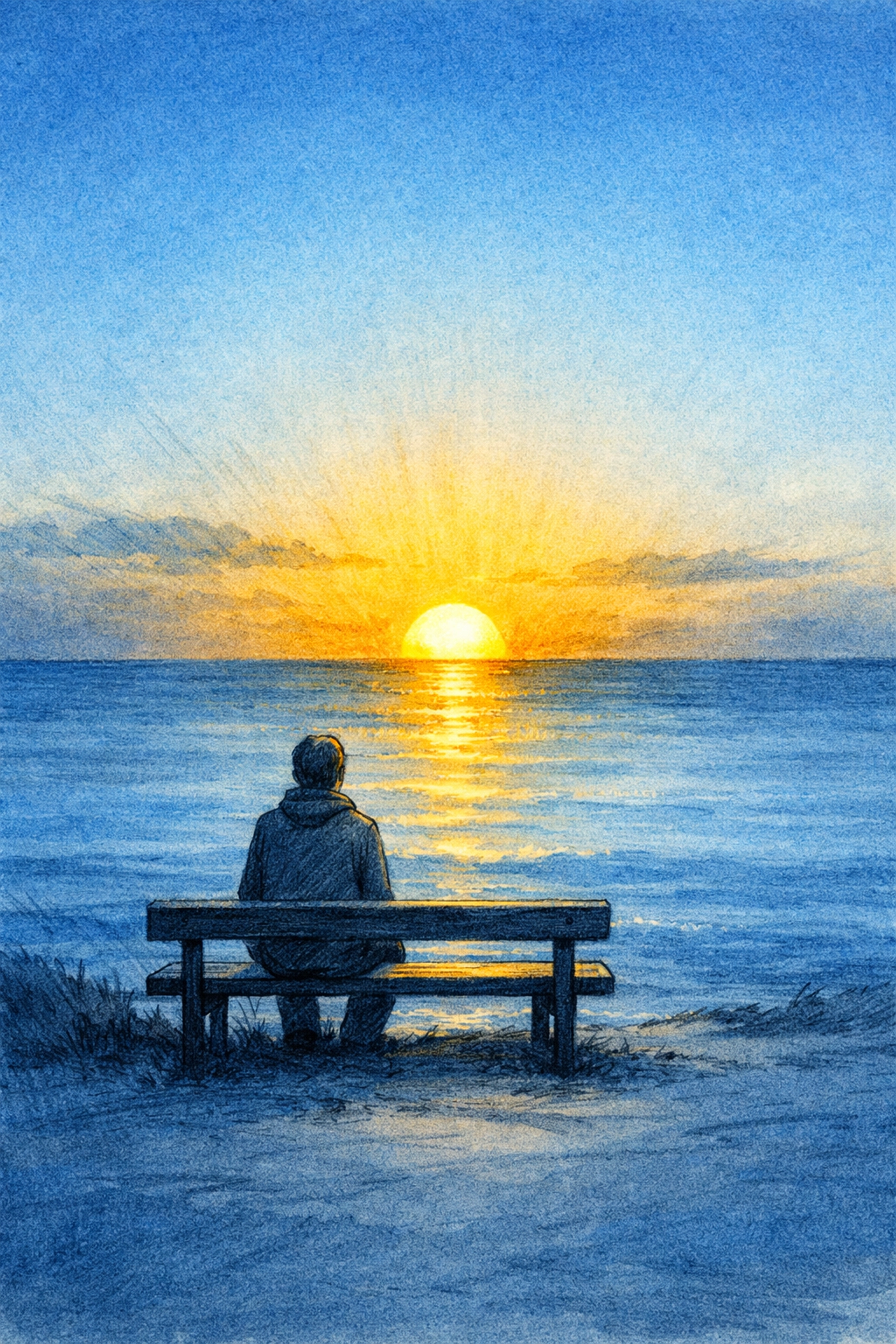 Quiet contemplation by the sea illustrating leadership stillness by Dr. Layne McDonald - www.laynemcdonald.com