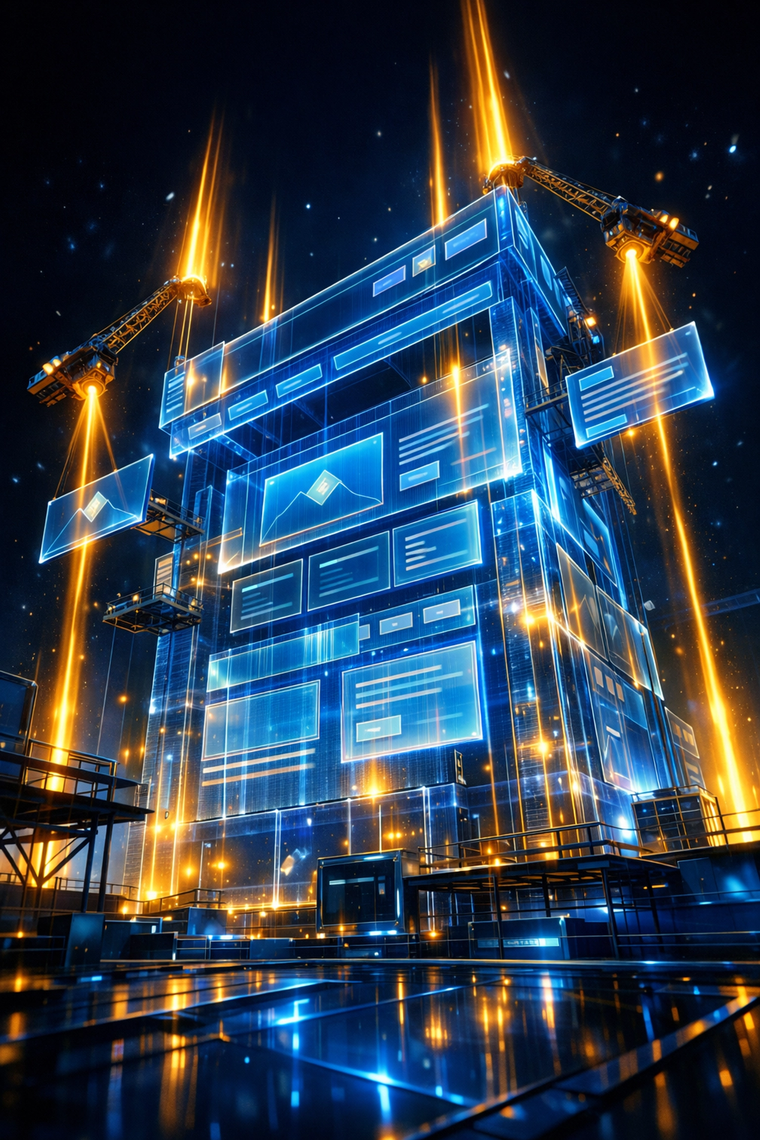 Digital construction concept representing local SEO services and website structure for small businesses.