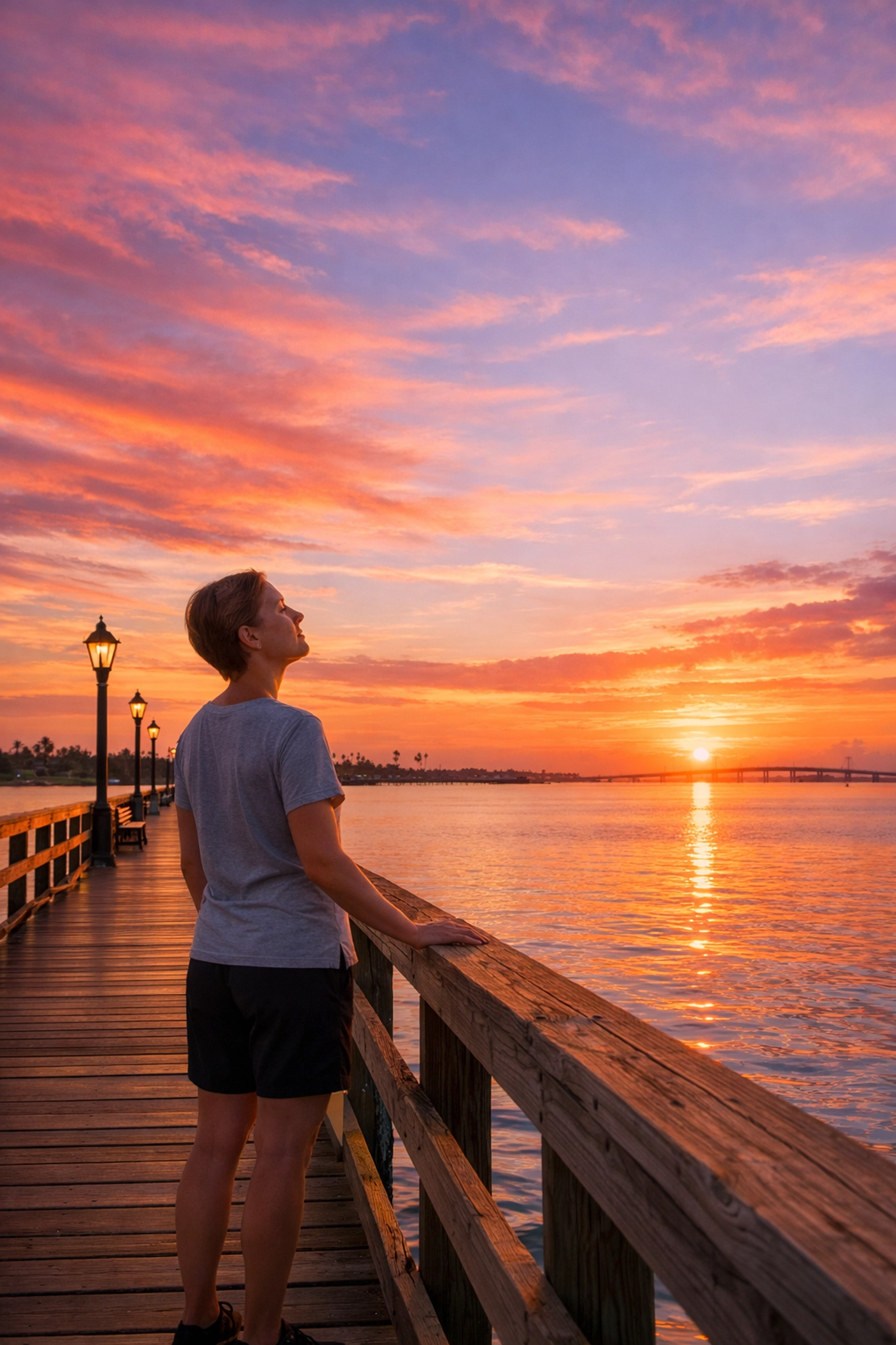 Stress management at Eau Gallie Pier in Melbourne, FL to help with TMJ headaches relief.
