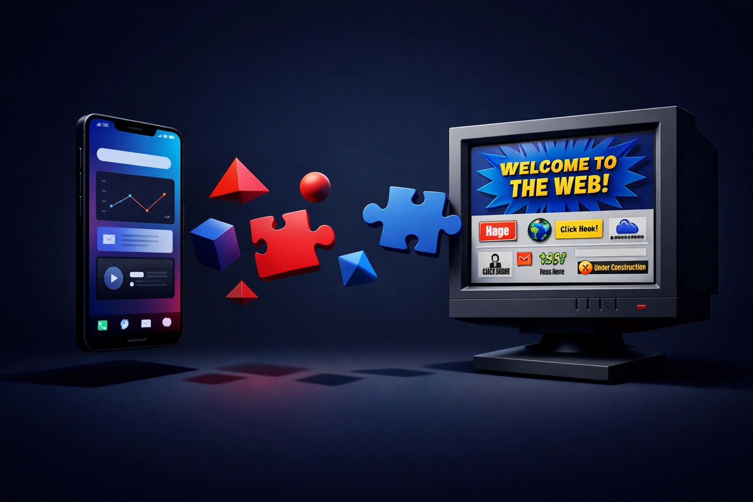 Mismatched website design on mobile and desktop devices causing poor brand consistency