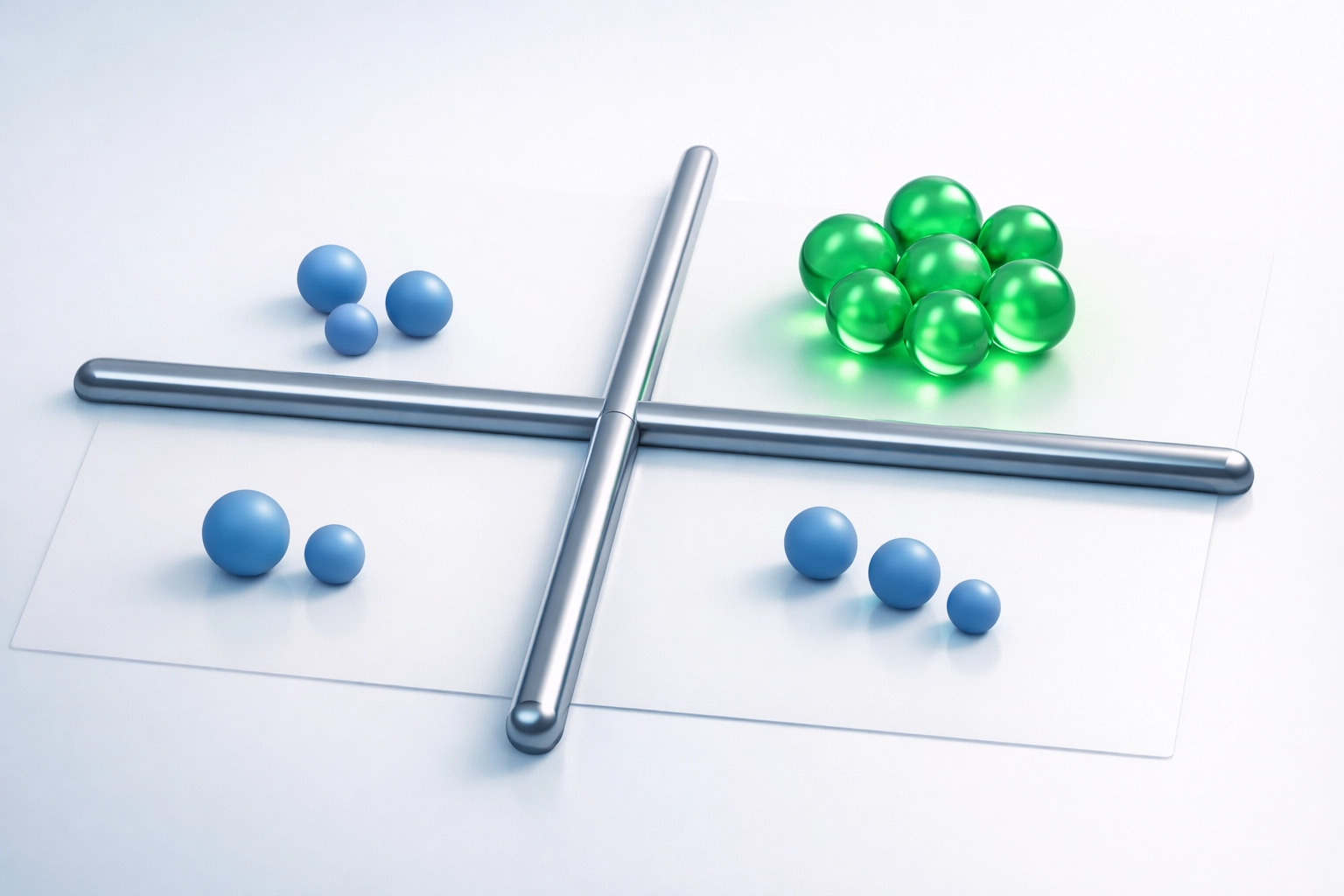 A strategic matrix used in AI consulting to prioritize high-value business automation projects.