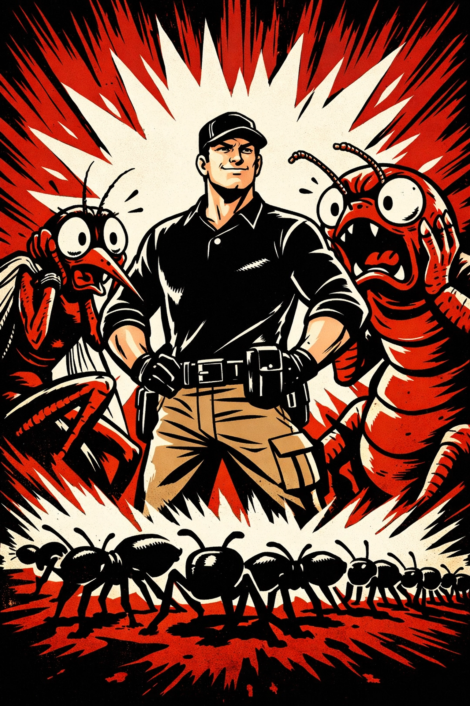 Pest X technician protecting a home from mosquitoes, termites, and ants with professional pest control.