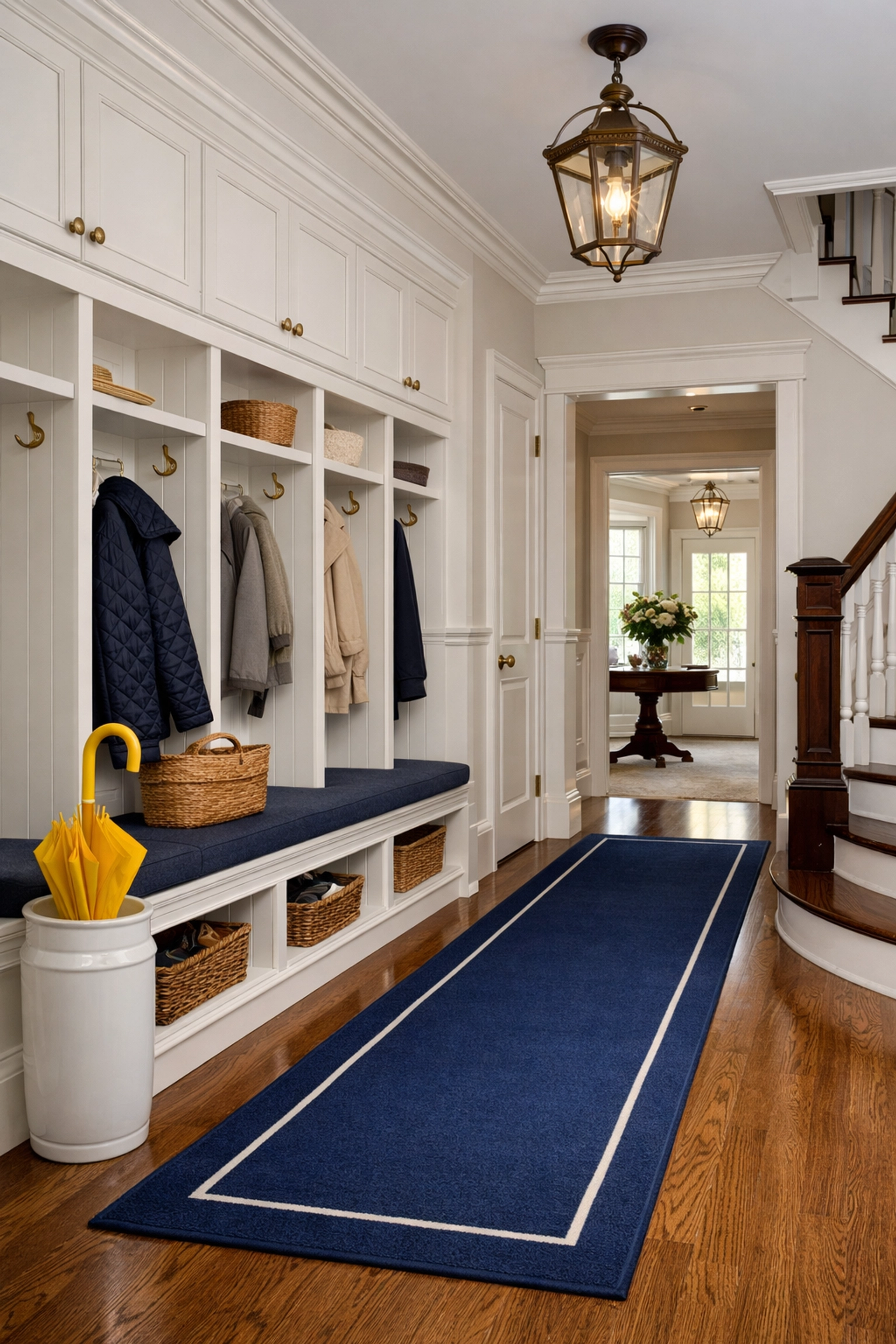 Spotless entryway in a Newton MA home highlighting professional luxury house cleaning MA.