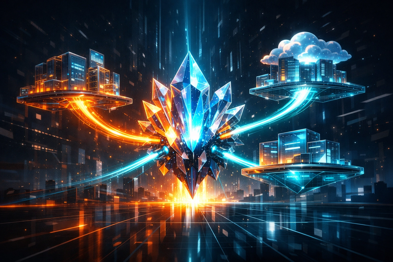 KI-Kern vernetzt ERP- und CRM-Systeme für die nahtlose Automatisierung im Backoffice und Datenaustausch.