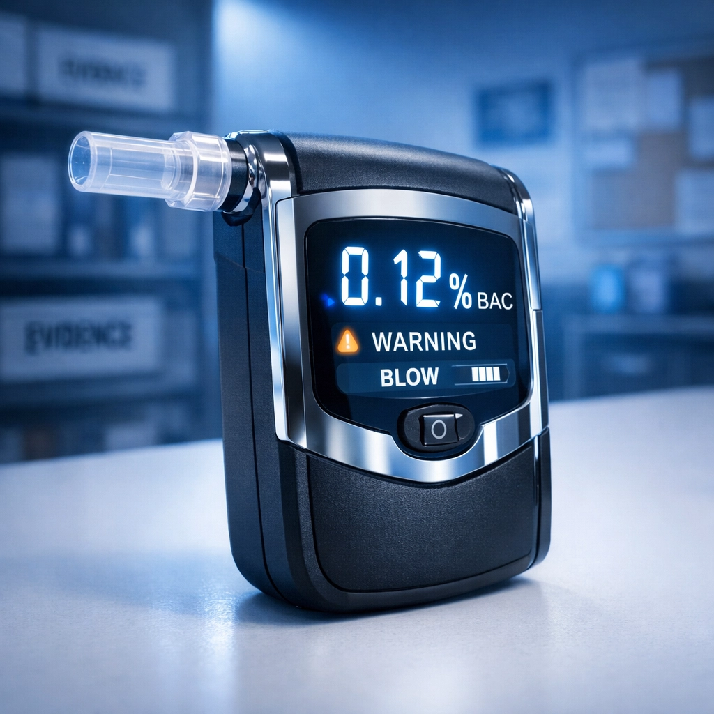 Breathalyzer device used for DUI chemical testing in Virginia Beach police stations