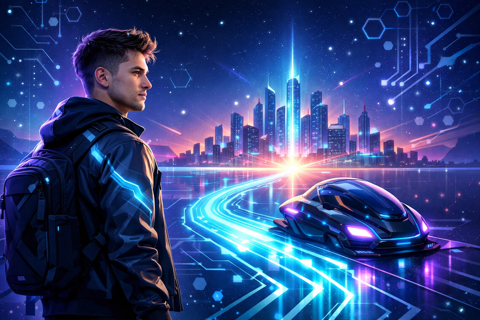 Gen Z talent pathway from esports simulation pods to corporate workforce development.