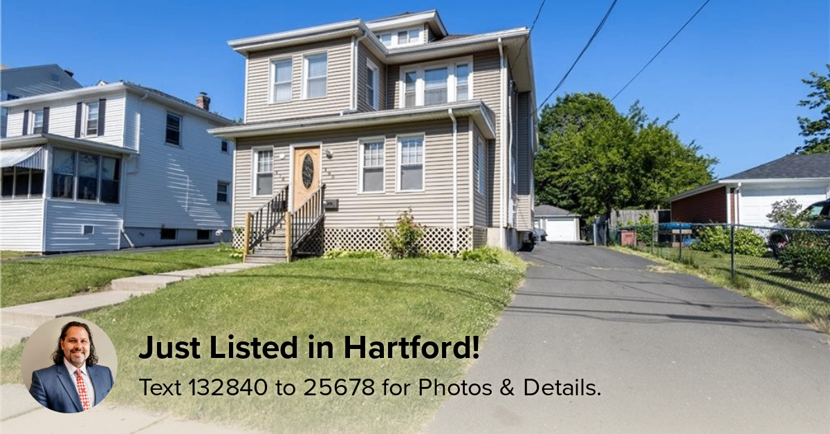 Newly listed two-story single-family home in Hartford