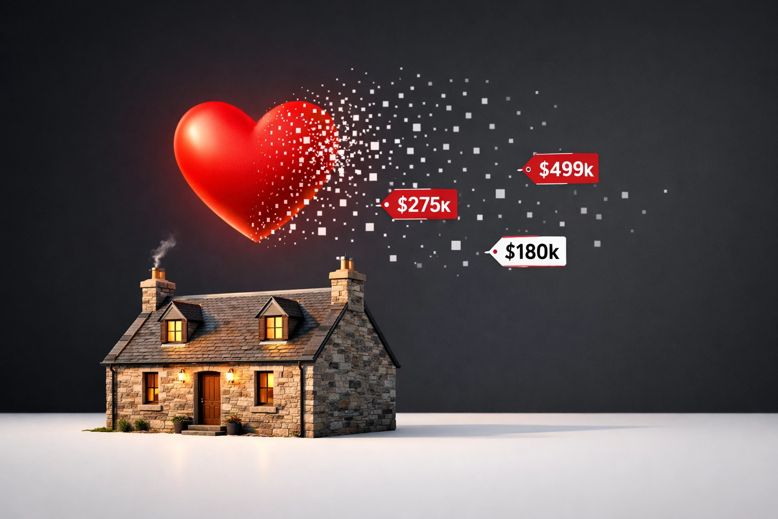 Scottish property with emotional attachment versus objective market valuation data