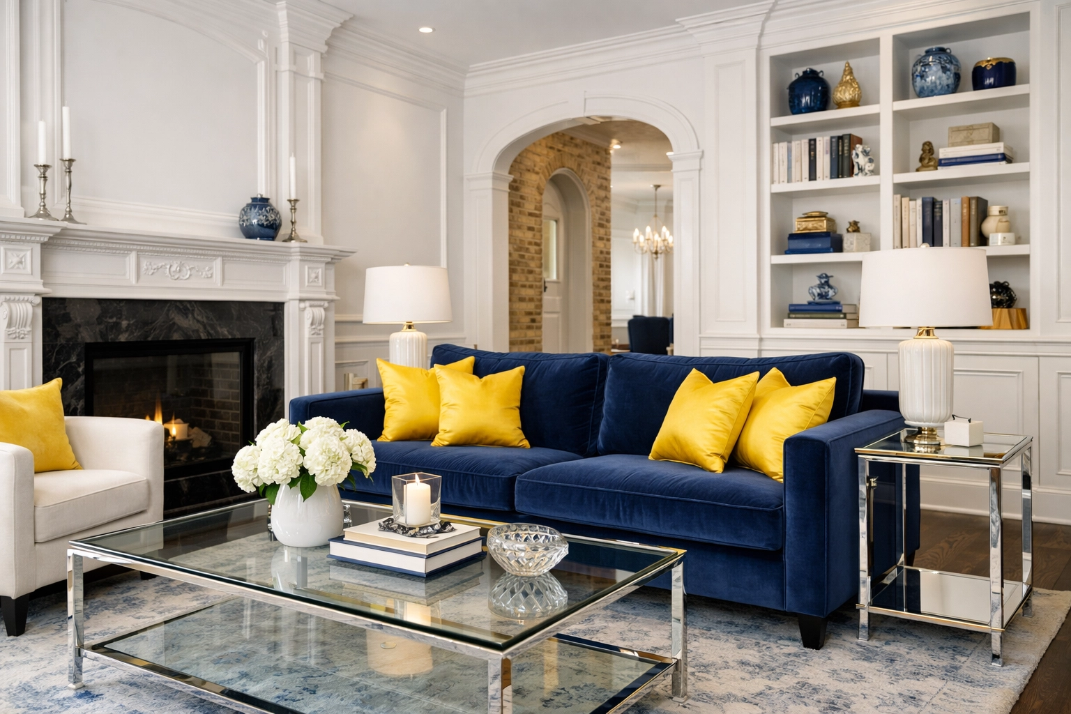 Detailed residential house cleaning Worcester MA in a high-end living area with polished surfaces.