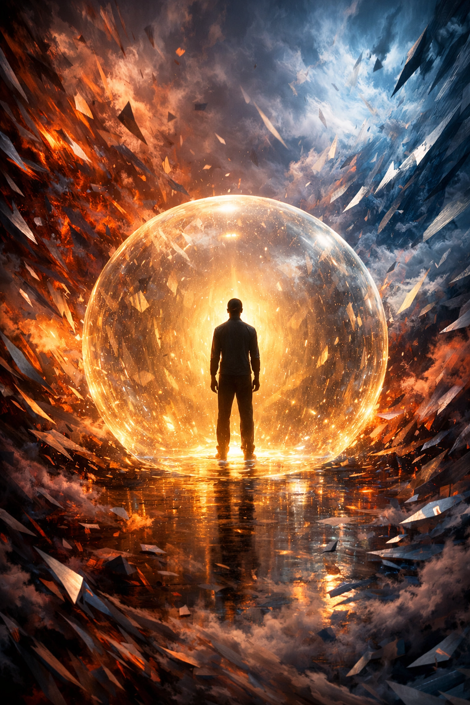 A centered figure with a glowing aura showing how a regulated presence helps you be a better parent.