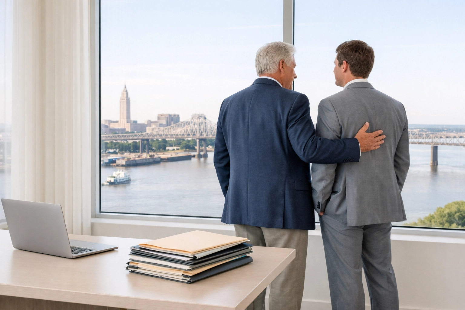 Business founder and successor planning a smooth ownership transition for a Mississippi company.