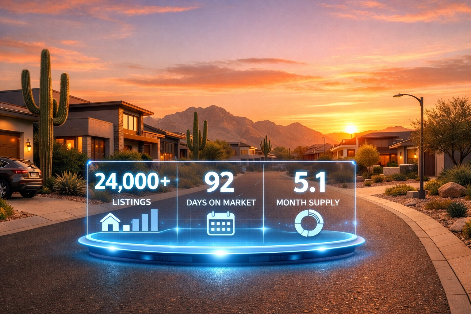 Phoenix housing market with 24,000 listings showing buyer-friendly inventory levels in 2026