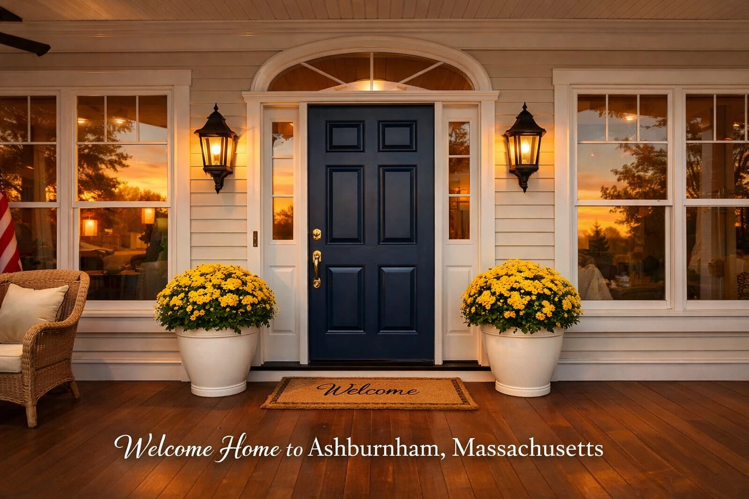 Clean and welcoming entryway in Massachusetts showing the results of house cleaning Ashburnham MA.
