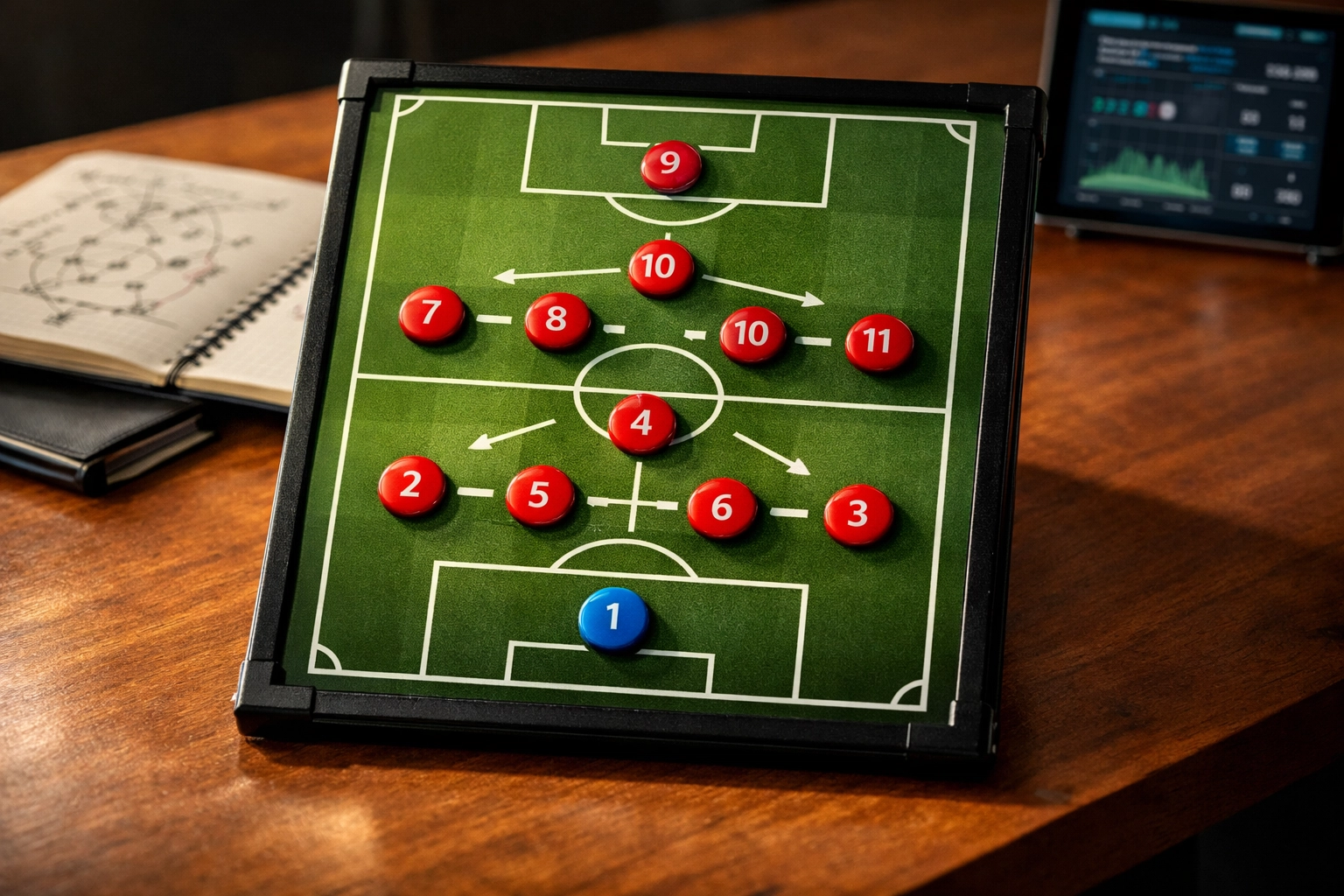 Taktiktafel zeigt 4-1-4-1 Formation für Eintracht Frankfurt Aufstellung gegen Gladbach