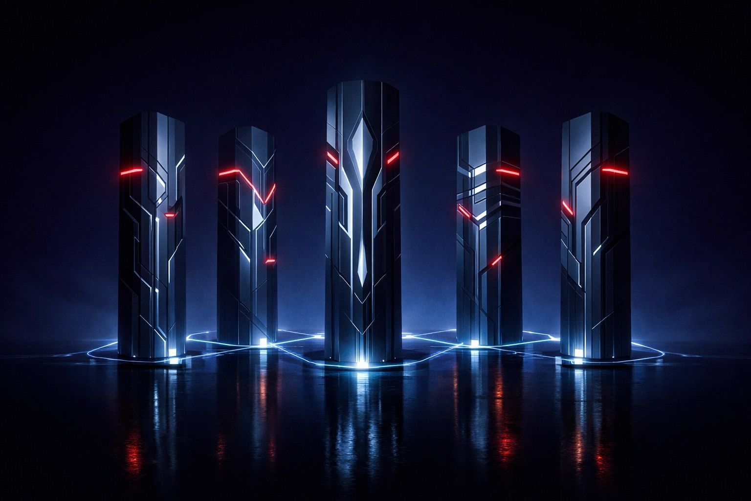 Five foundational pillars supporting successful AI strategy implementation for business growth