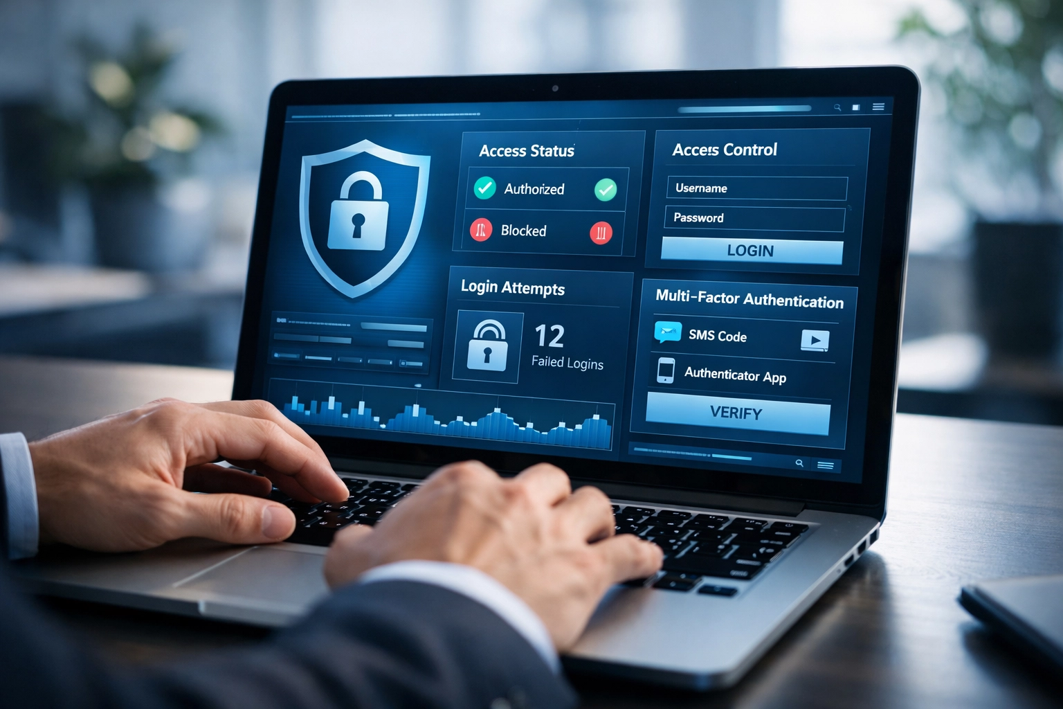 ServiceNow security dashboard displaying access controls and data protection settings