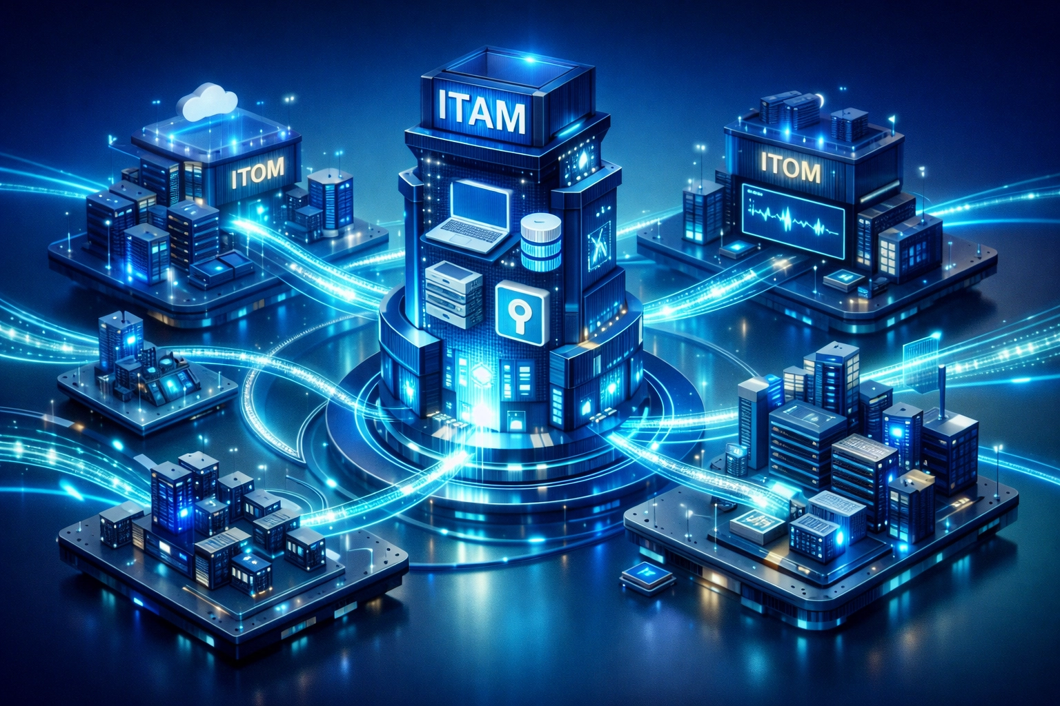 ServiceNow ITAM and ITOM integration platform with connected workflows