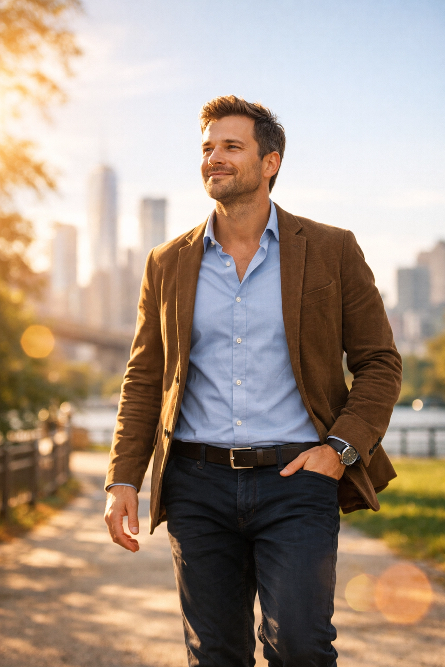 A confident man experiencing financial freedom after securing an installment loan for bad credit.