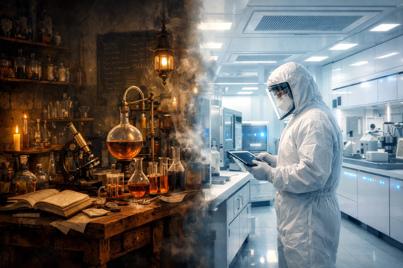 Historical evolution of clean room facilities and modern environmental consulting services for integrity.