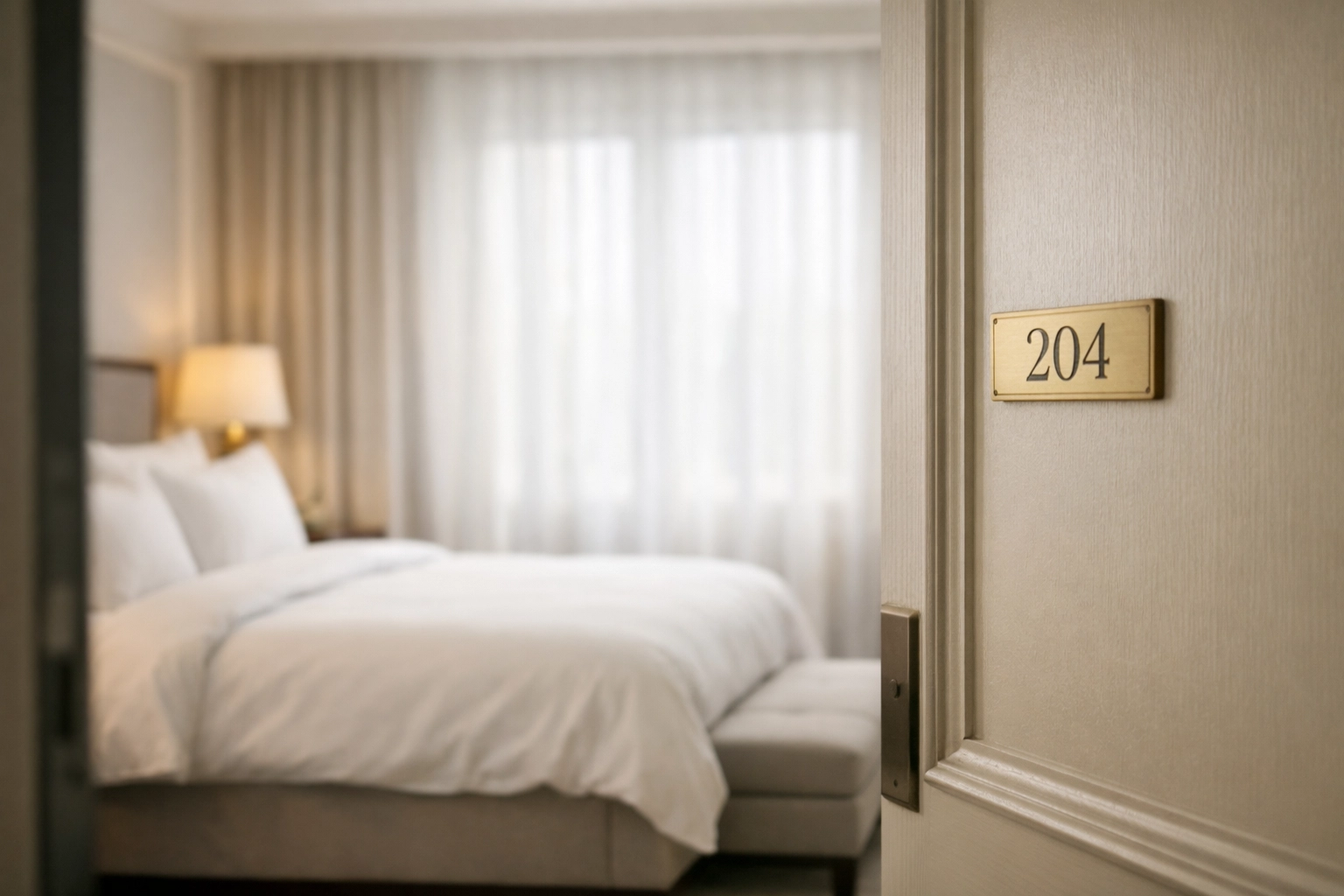 Modern hotel room interior with organized setup reflecting quality guest experience standards