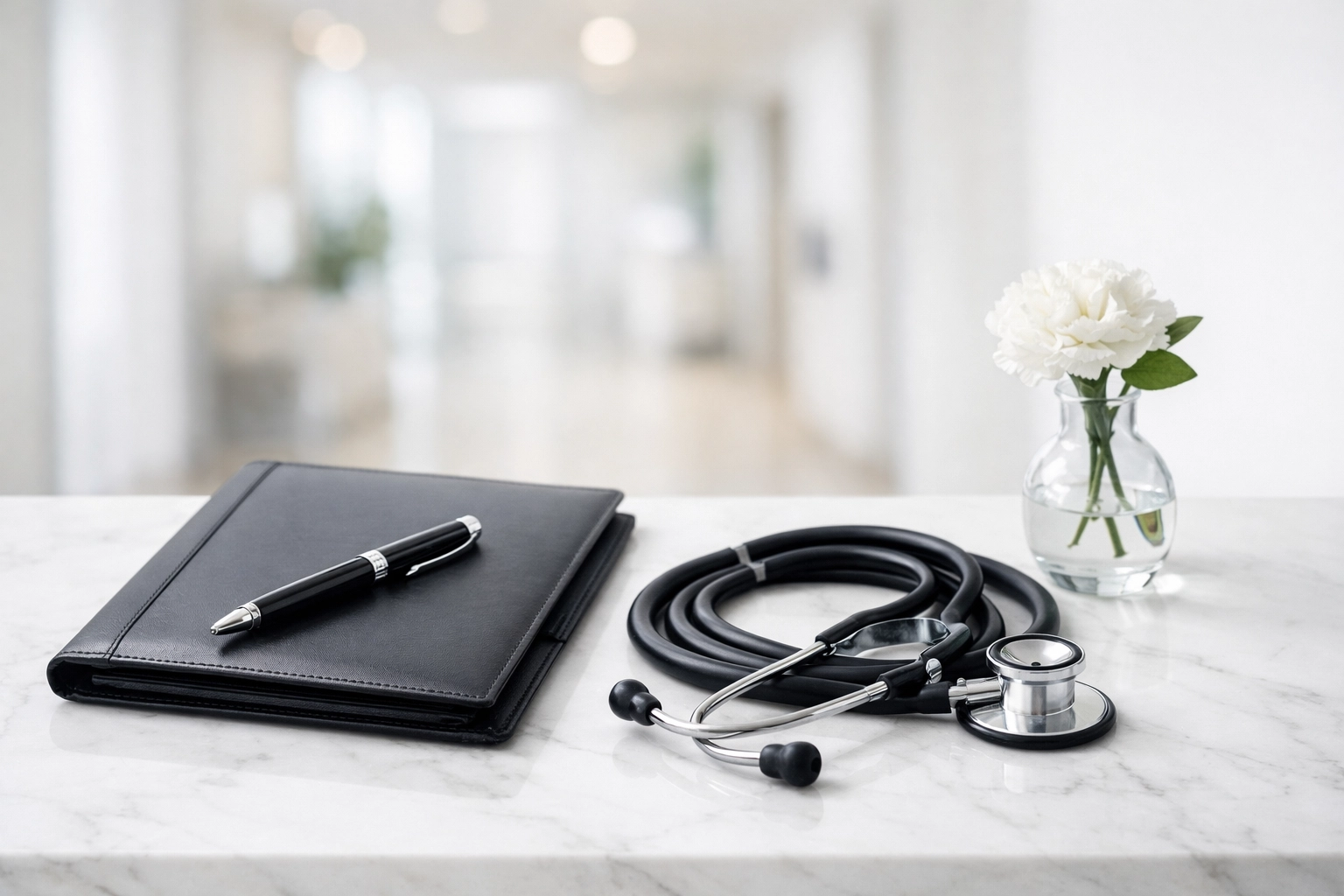 Organized medical desk representing stress-free TMJ insurance navigation and transparent pricing for patients.