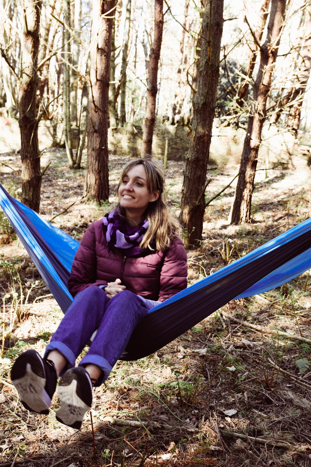 Woman Relaxing in Hammock During Outdoor Skills Experience
