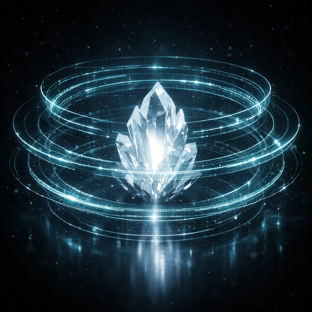 A secure digital core representing regulatory compliance and safety for fintech digital asset transactions.