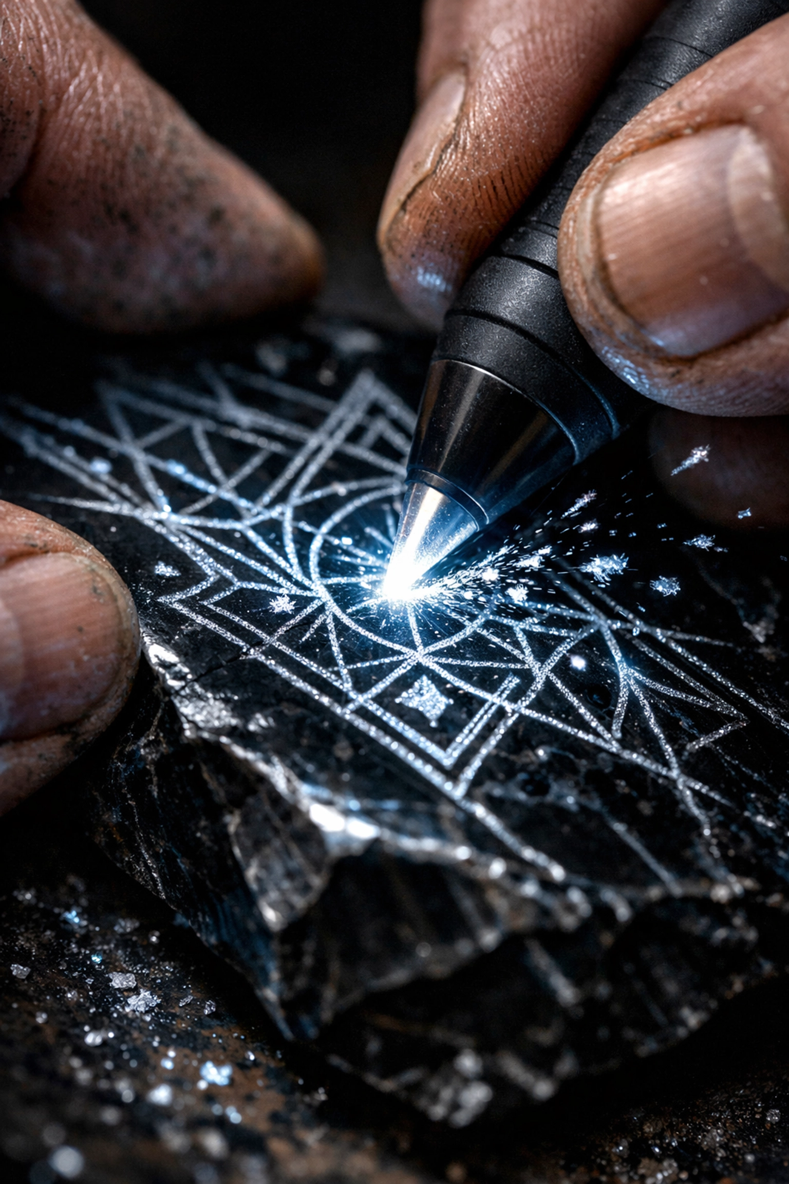 Close-up of an artisan crafting high-quality content to build small business authority and trust.