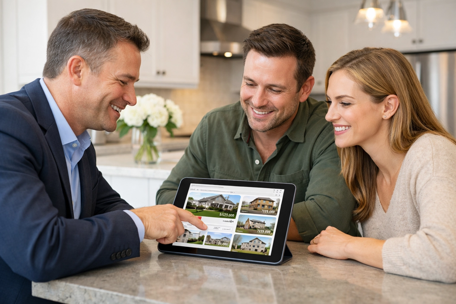 Mohammad Parwez Real Estate expert guiding a couple through a stress-free home buying process.