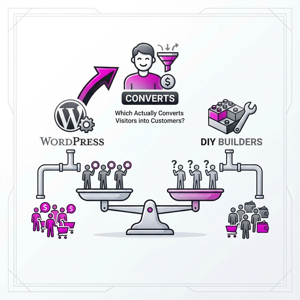 WordPress vs. DIY Website Builders: Which Actually Converts Visitors into Customers?