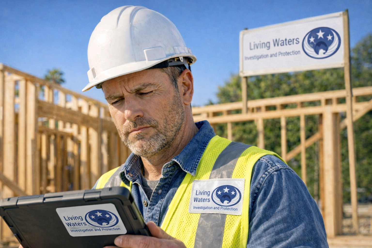 Evidence Integrity Matters: How to Spot (and Stop) AI-Generated Fraud in California California contractor at an ADU job site using a tablet to protect his business from AI-generated fraud.