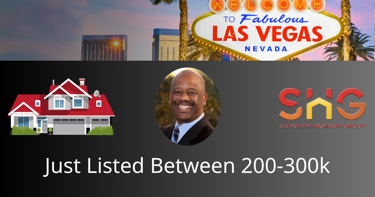 Just Listed Las Vegas Homes $200-300k
