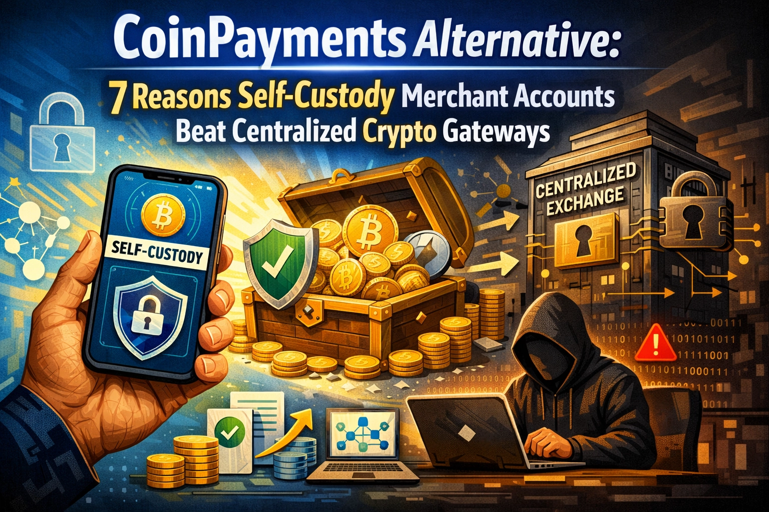[HERO] CoinPayments Alternative: 7 Reasons Self-Custody Merchant Accounts Beat Centralized Crypto Gateways