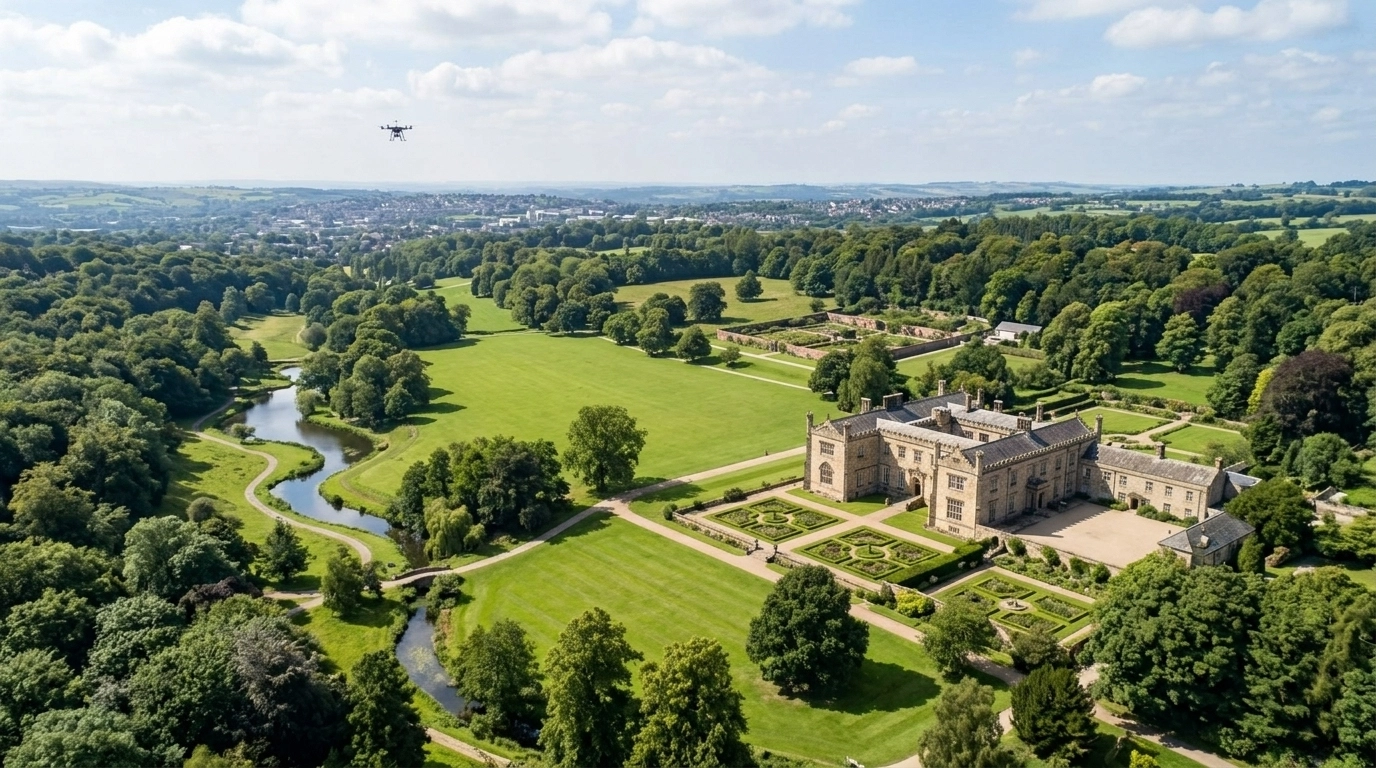 Towneley Park Drone View