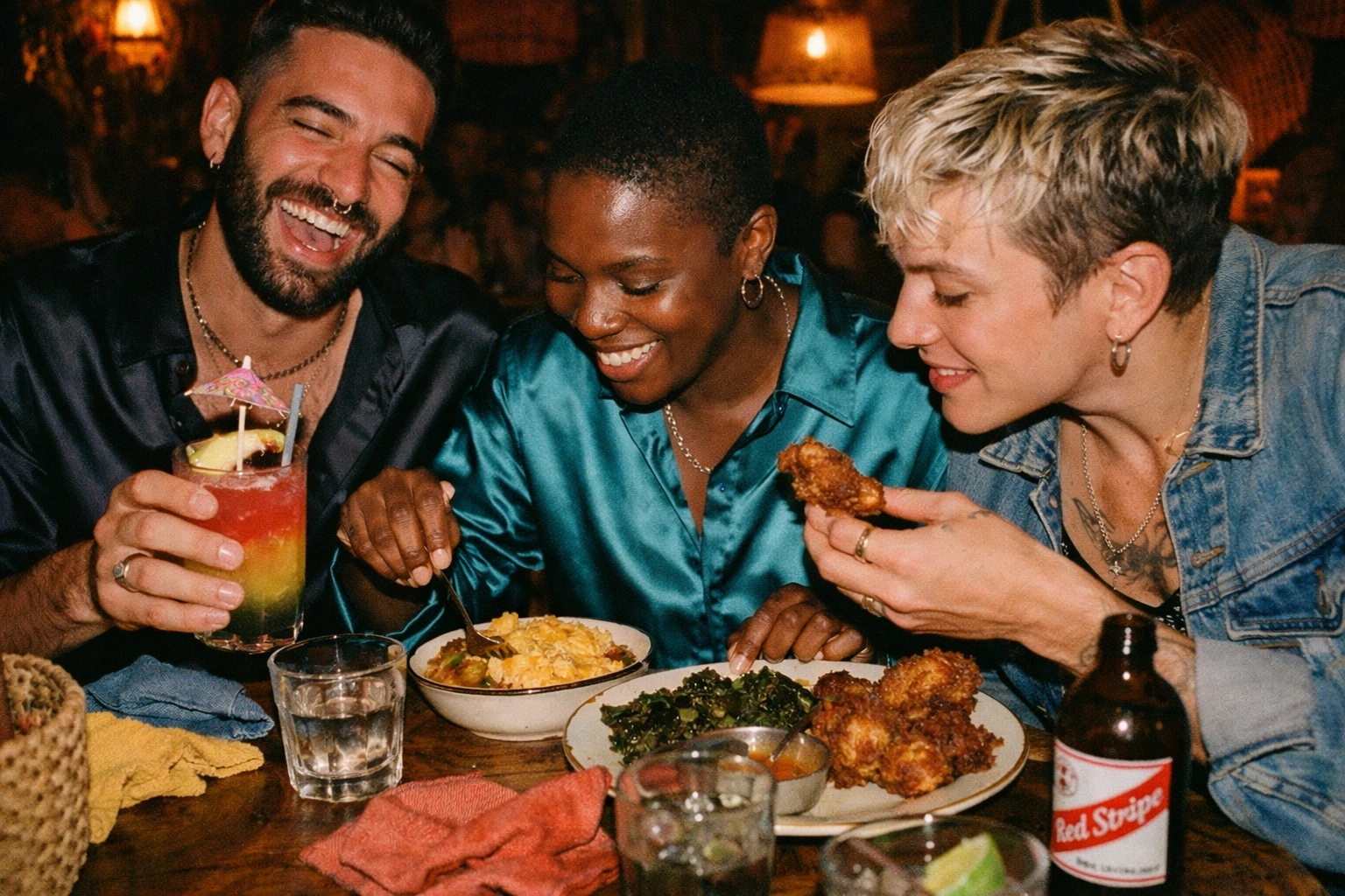 Friends sharing soul food at Love Deluxe, one of the coolest cafes and pre-club spots in Berlin 2026.