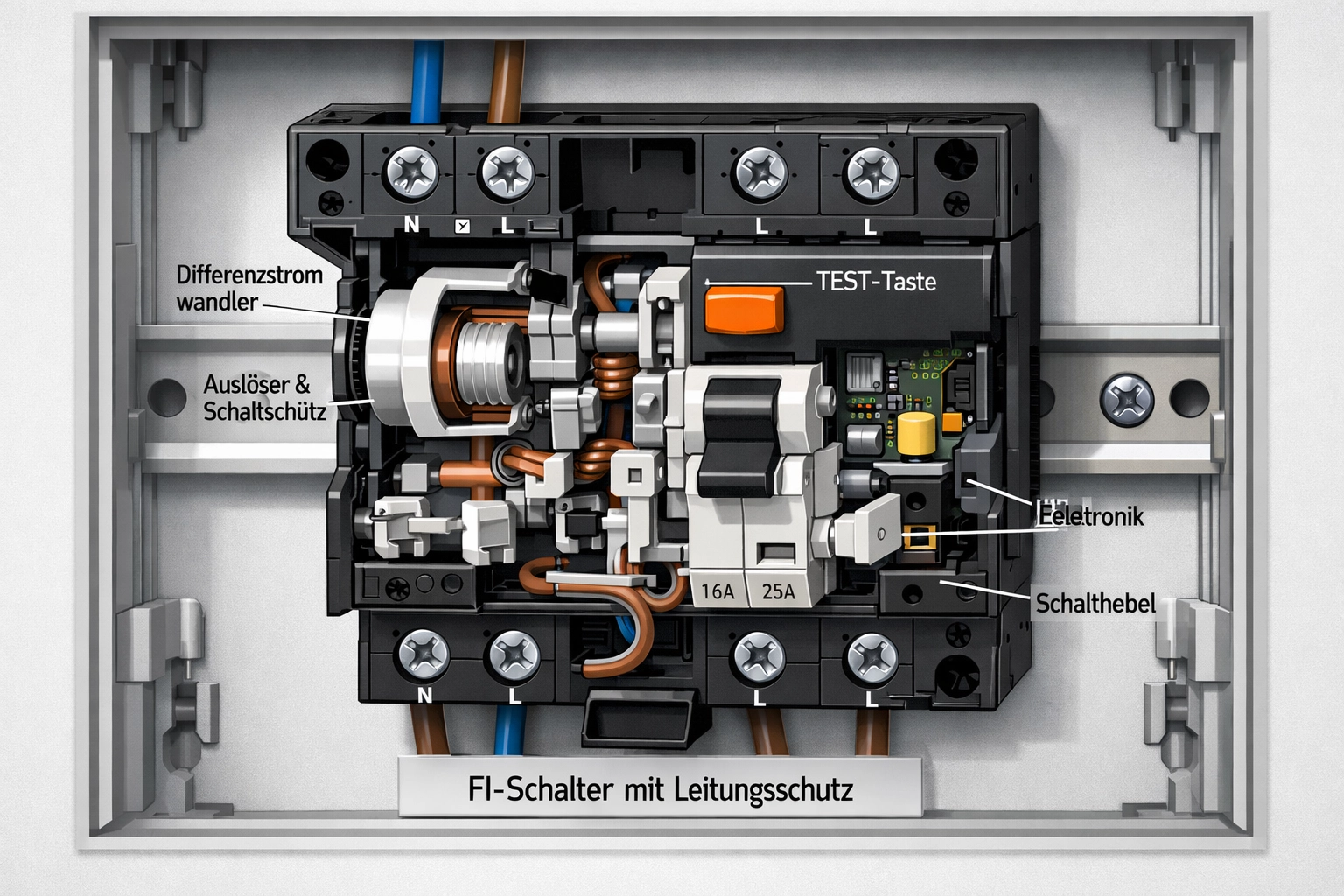 FI-Schalter und Sicherungsautomaten im Elektropanel – Sicherheitstechnik vom Meisterbetrieb Wien
