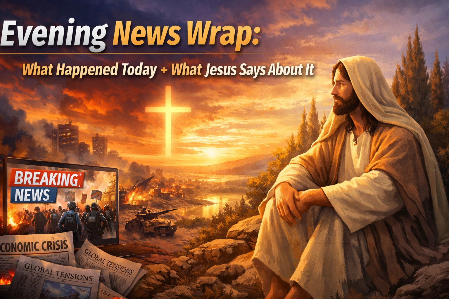 [HERO] Evening News Wrap: What Happened Today + What Jesus Says About It