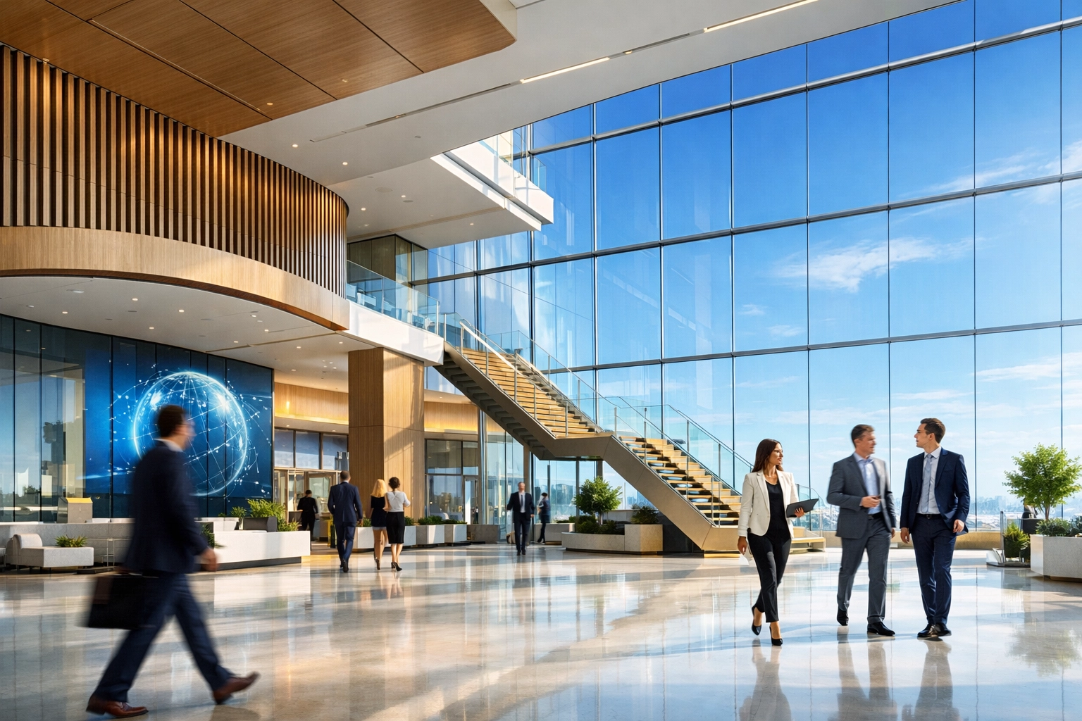 Modern corporate hub representing the successful transformation to an Agentic AI-first ITOM strategy.