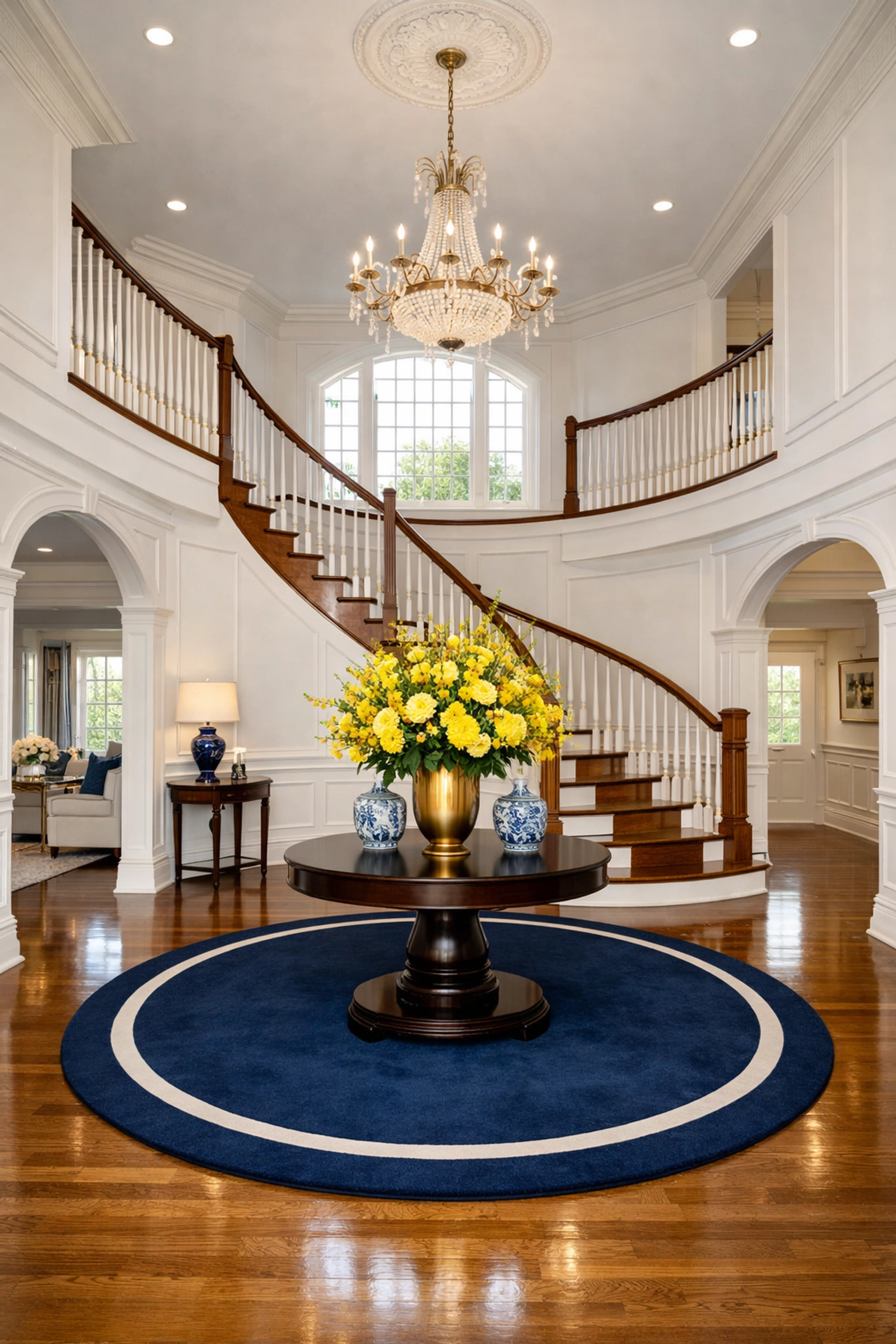 Luxury foyer in a Sudbury home, professionally cleaned for a fresh move-in experience.