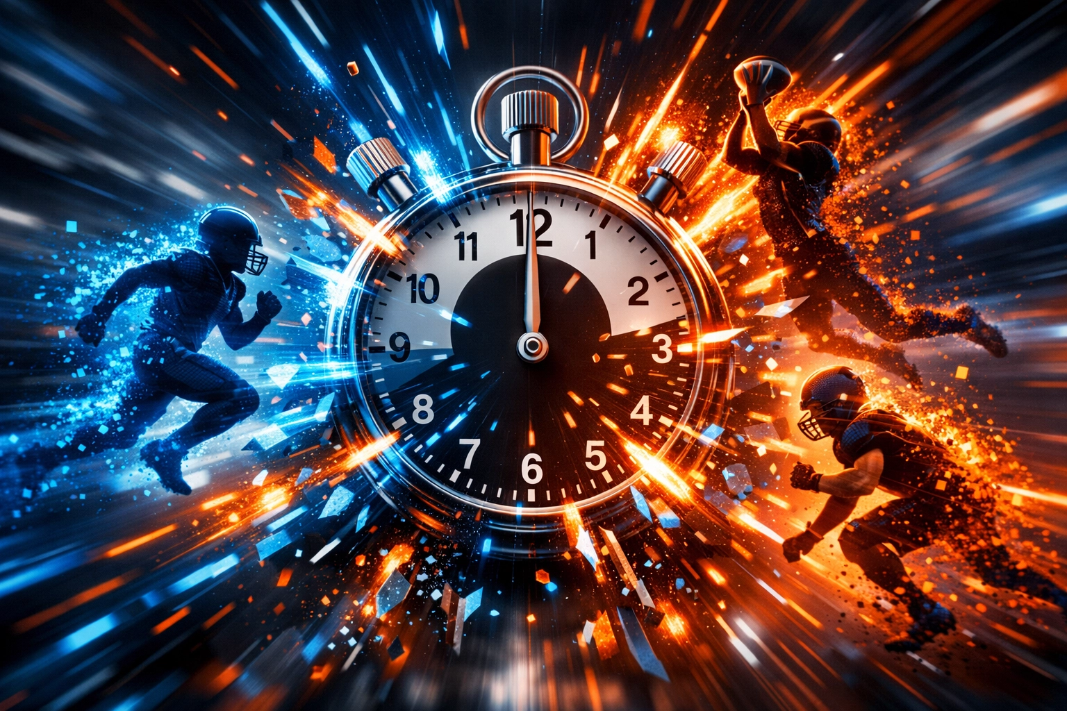 Football practice drill intensity visualization showing the 12-minute focus ceiling for athletes