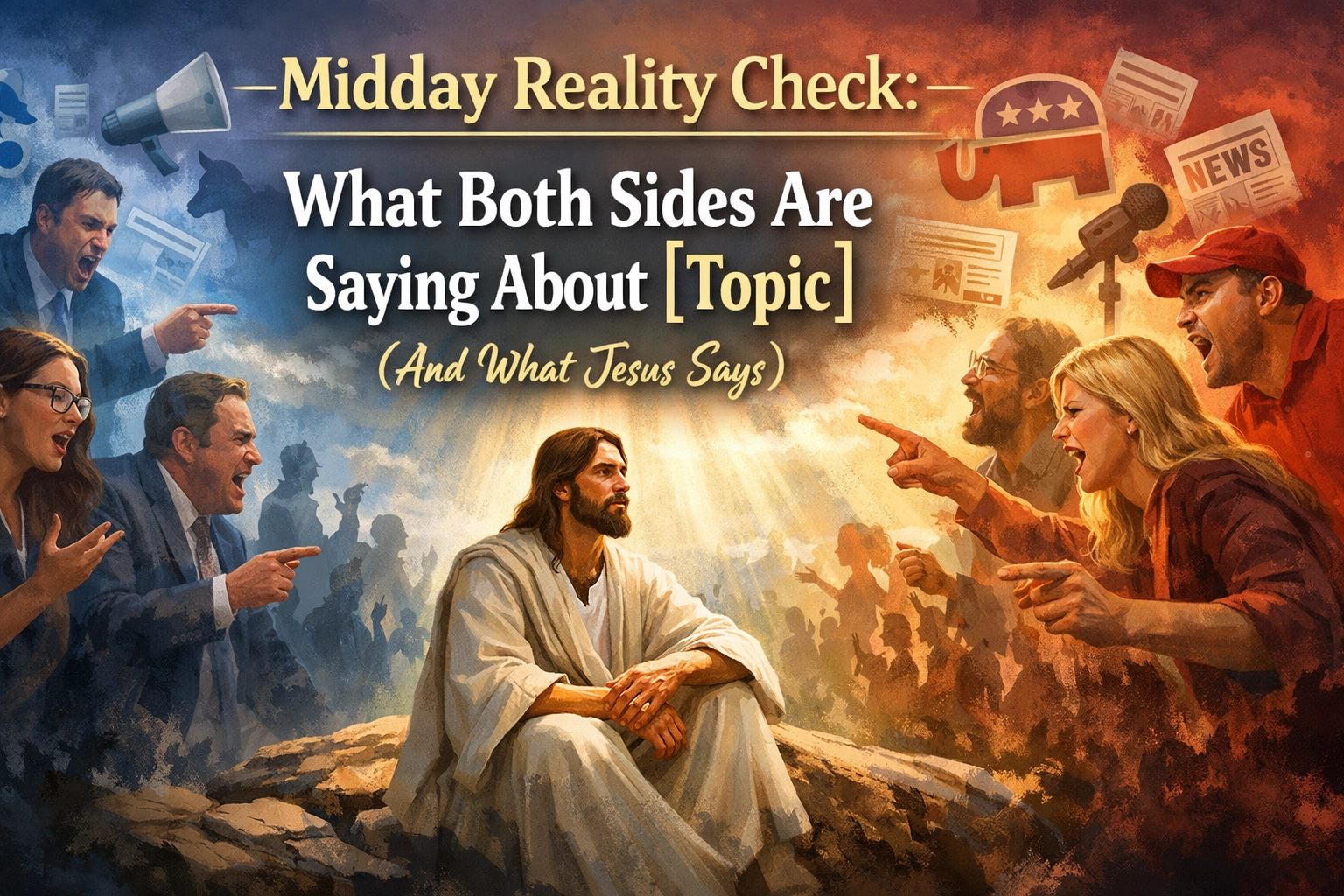 [HERO] Midday Reality Check: What Both Sides Are Saying About [Topic] (And What Jesus Says)