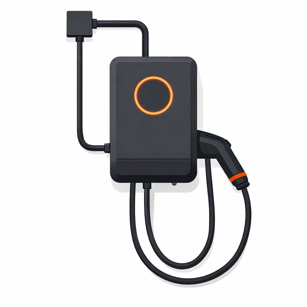 Moderne Wallbox Ladestation für E-Autos – Professionelle Installation durch Elektro-Zentrum.