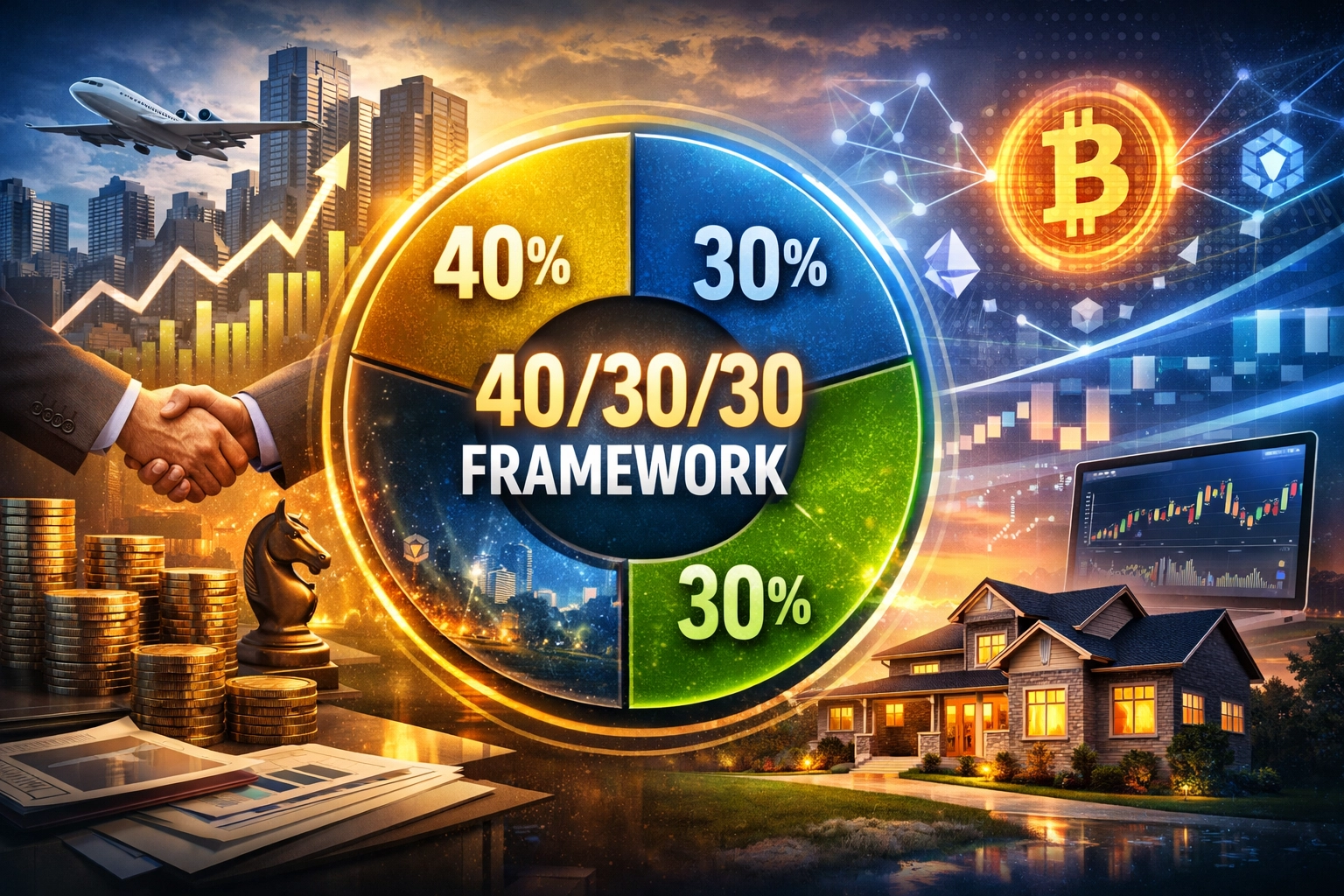 [HERO] The Proven 40/30/30 Framework: How Accredited Investors Blend Private Equity, Real Estate, and Digital Assets