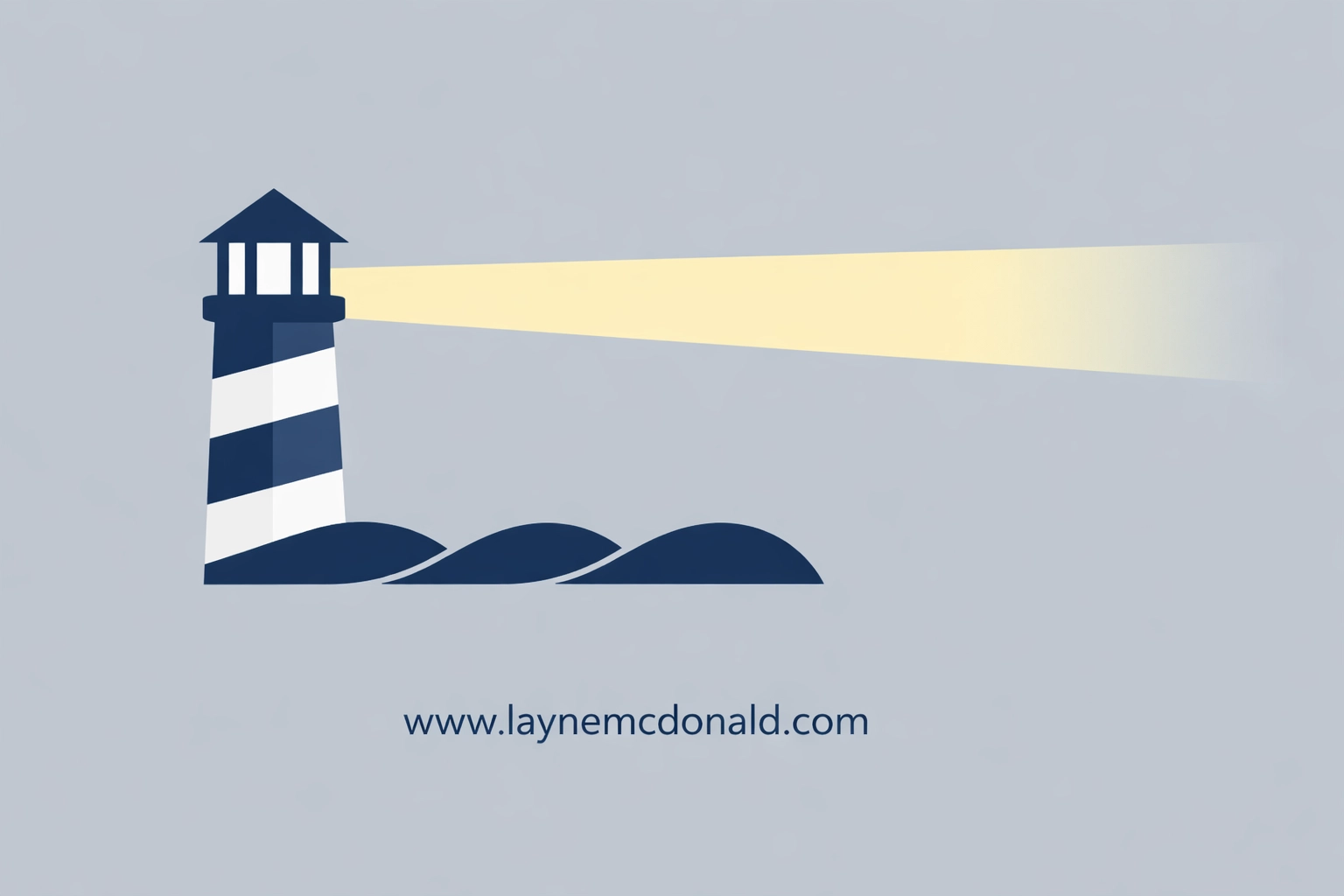 A geometric lighthouse illustration representing clarity and vision for guiding a church community through change.