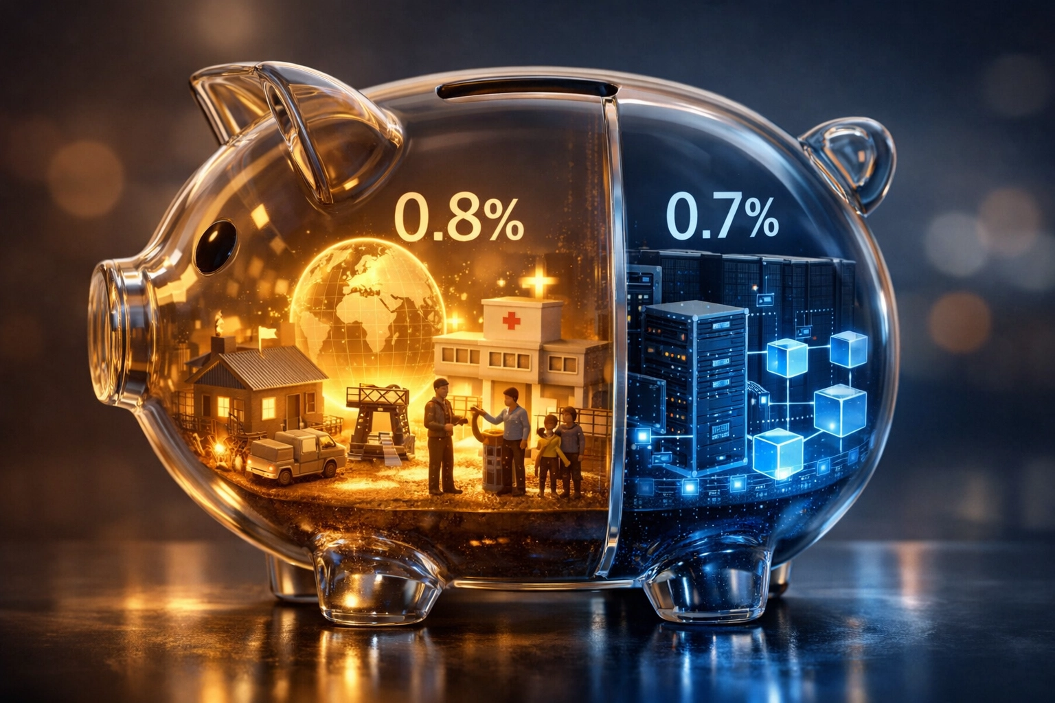 Larecoin transaction fee breakdown: 0.8% to verified charities, 0.7% infrastructure costs