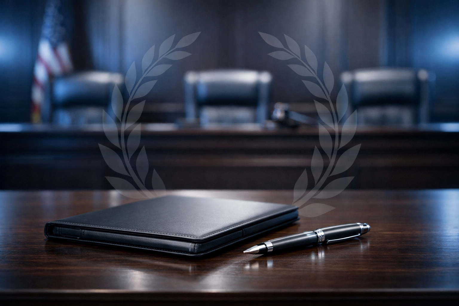 Legal documents on a courtroom table representing expert DUI defense in Virginia Beach.