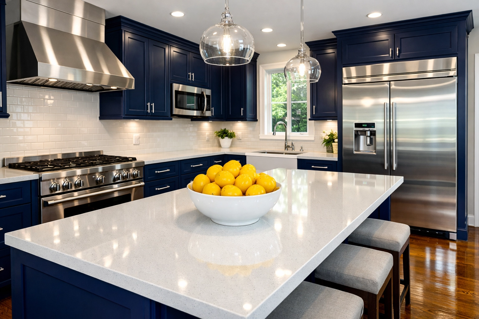 A spotless gourmet kitchen in Westborough after a deep house cleaning service for a healthy home.