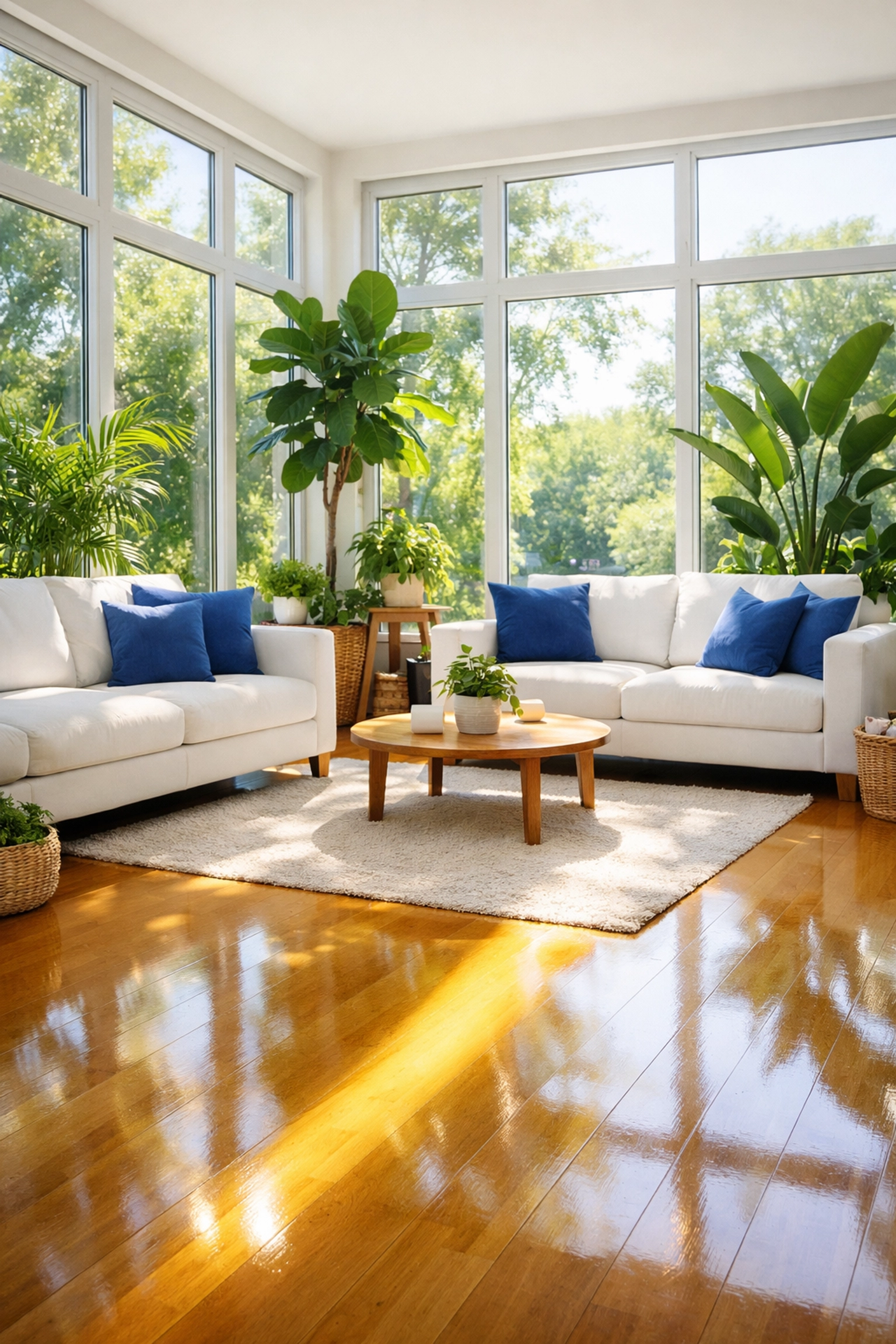 Clean and healthy home interior using non-toxic products from house cleaning services MA.