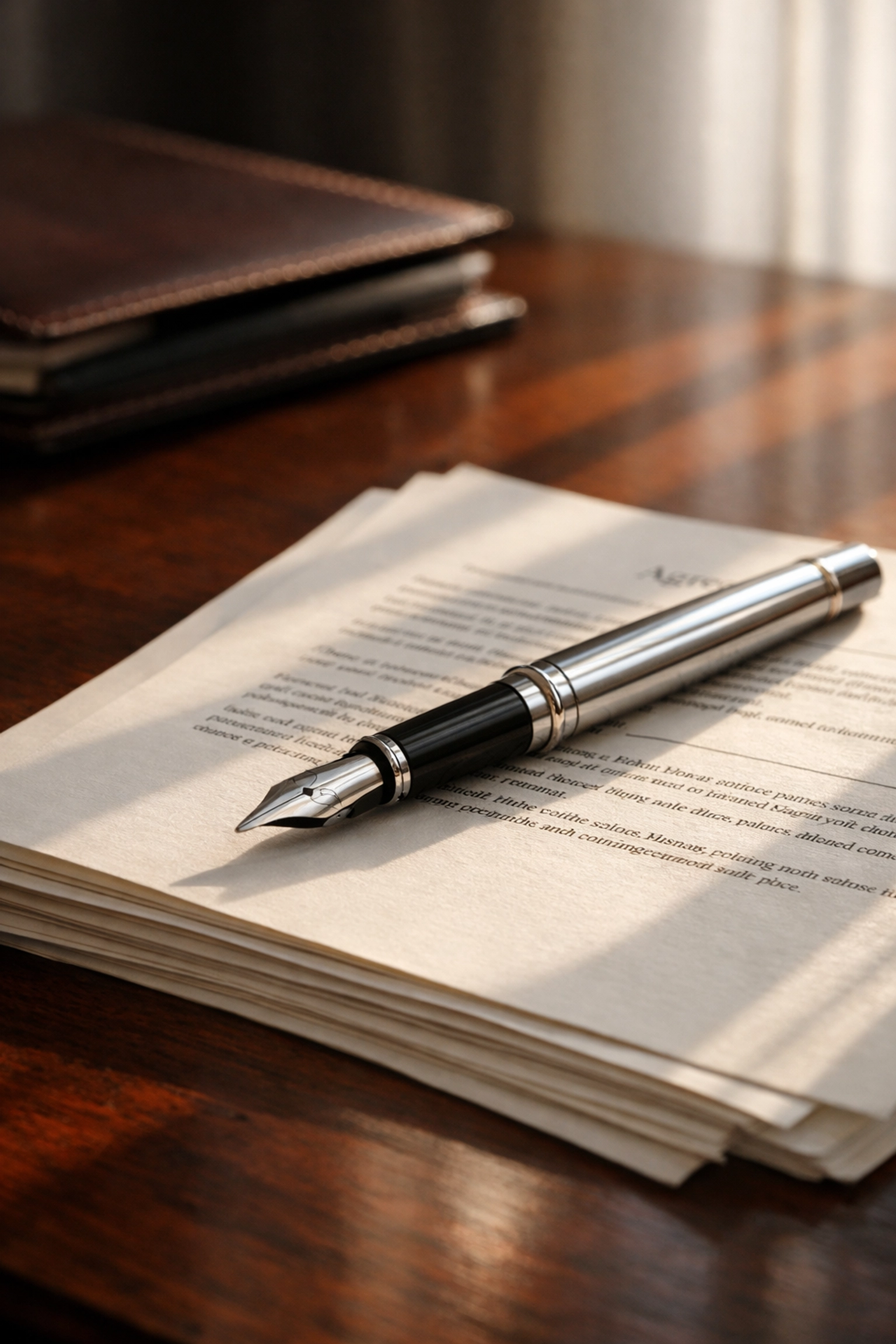 Signed property management agreements and legal contracts ready for sale due diligence.